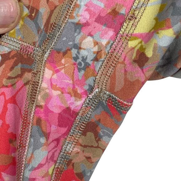 Lululemon Align Pant Leggings 28" Sz 4 Floral Pink Grey Yoga - Picture 9 of 12